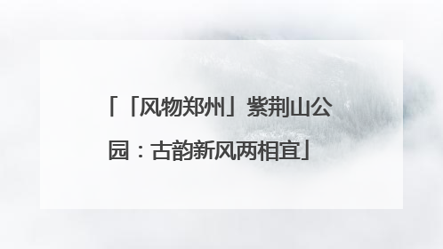 「风物郑州」紫荆山公园：古韵新风两相宜